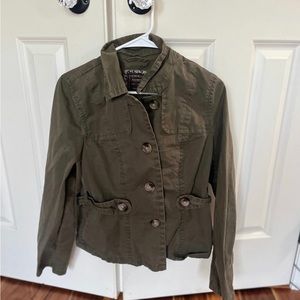 Old Navy Womens/Juniors Army Green Cargo Jacket